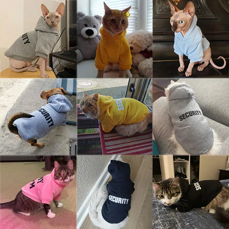 Roupas de segurança para gatos, casacos para gatos de estimação, jaquetas com capuz para gatos, roupas quentes para animais de estimação, coelhos, fantasias para cães pequenos