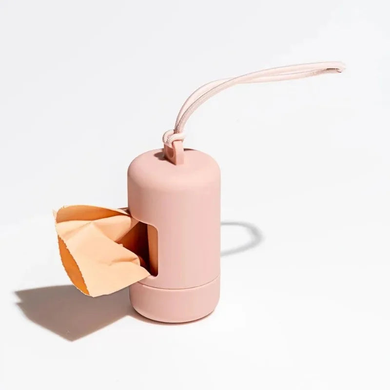 Saco para cocô de cachorro, dispensador portátil de sacos para resíduos de animais de estimação, suporte de lixo para cachorro, luxuoso e estiloso, suprimentos de limpeza
