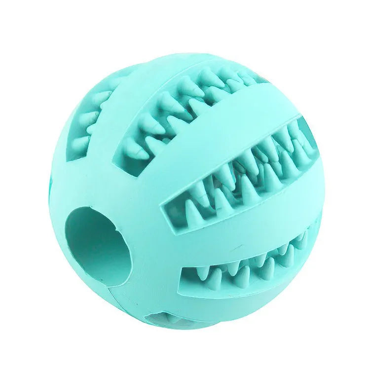 Bola de brinquedo para cachorro, bola de brinquedo não tóxica resistente a mordidas para cães de estimação, filhotes de gatos, alimentador de comida para animais de estimação, bola de mastigação para limpeza dos dentes