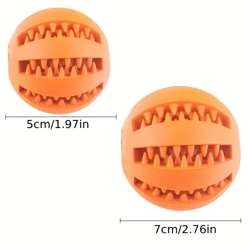 Bola de brinquedo para cachorro, bola de brinquedo não tóxica resistente a mordidas para cães de estimação, filhotes de gatos, alimentador de comida para animais de estimação, bola de mastigação para limpeza dos dentes