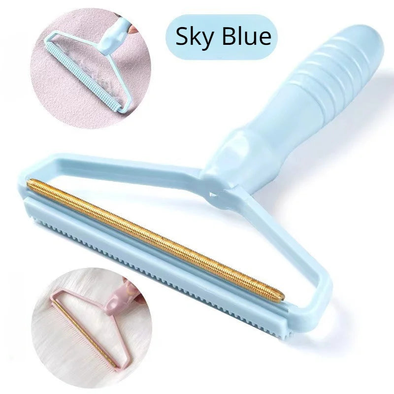 Escova removedora de pelos de animais de estimação, escova portátil de silicone com dois lados, limpador de suéter, escova de lã para limpeza de casacos, ferramenta para produtos para animais de estimação