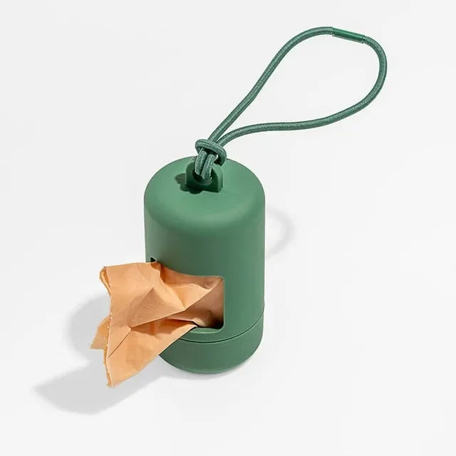 Saco para cocô de cachorro, dispensador portátil de sacos para resíduos de animais de estimação, suporte de lixo para cachorro, luxuoso e estiloso, suprimentos de limpeza