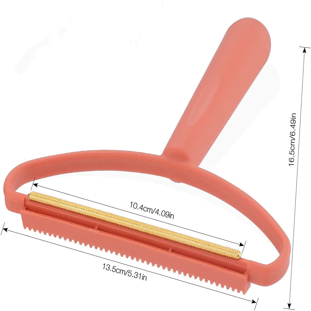 Escova removedora de pelos de animais de estimação, escova portátil de silicone com dois lados, limpador de suéter, escova de lã para limpeza de casacos, ferramenta para produtos para animais de estimação