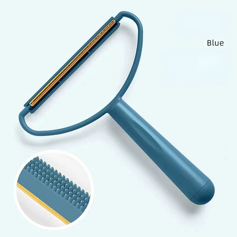 Escova removedora de pelos de animais de estimação, escova portátil de silicone com dois lados, limpador de suéter, escova de lã para limpeza de casacos, ferramenta para produtos para animais de estimação
