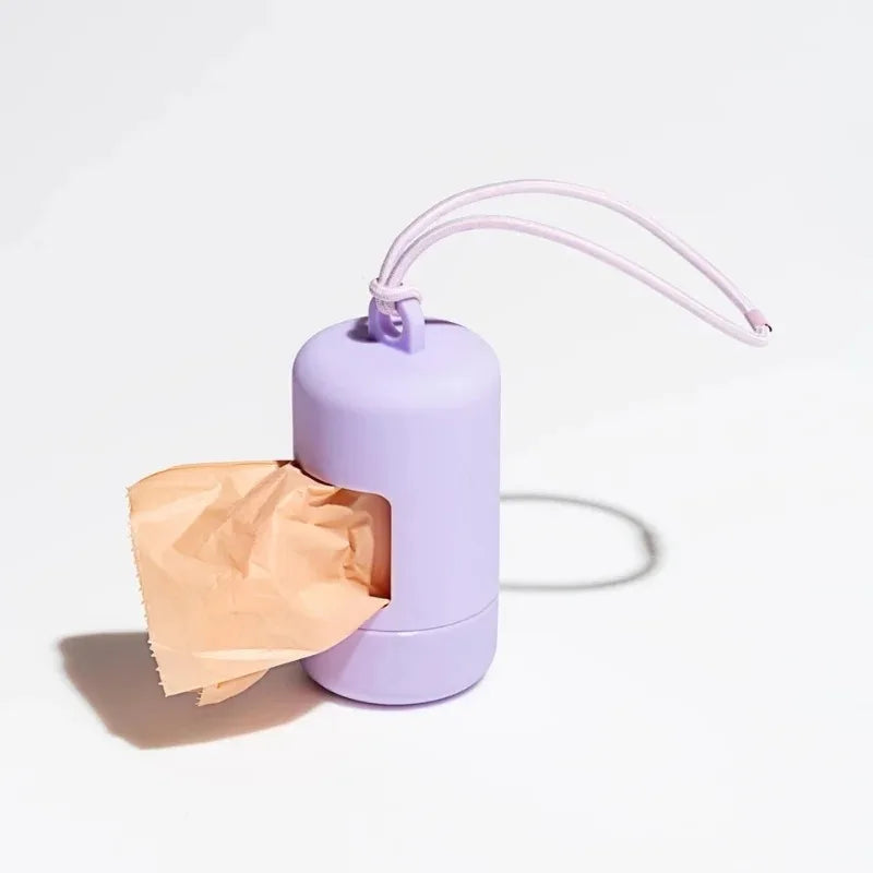 Saco para cocô de cachorro, dispensador portátil de sacos para resíduos de animais de estimação, suporte de lixo para cachorro, luxuoso e estiloso, suprimentos de limpeza