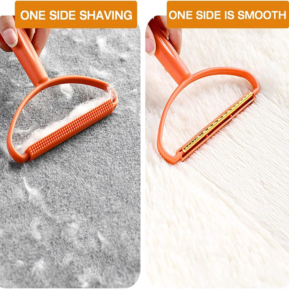 Escova removedora de pelos de animais de estimação, escova portátil de silicone com dois lados, limpador de suéter, escova de lã para limpeza de casacos, ferramenta para produtos para animais de estimação