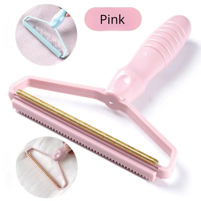 Escova removedora de pelos de animais de estimação, escova portátil de silicone com dois lados, limpador de suéter, escova de lã para limpeza de casacos, ferramenta para produtos para animais de estimação