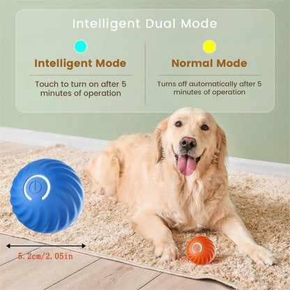 Bola de brinquedo inteligente para cachorro, brinquedo eletrônico interativo para animais de estimação, bola móvel com USB, movimento automático, quicando para filhotes, presente de aniversário, produtos para gatos