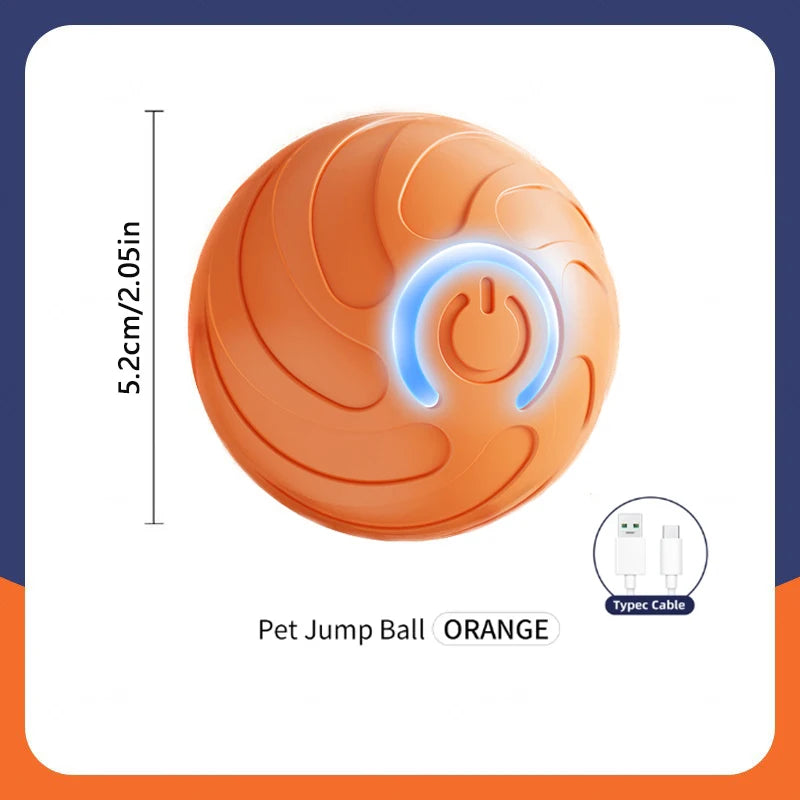 Bola de brinquedo inteligente para cachorro, brinquedo eletrônico interativo para animais de estimação, bola móvel com USB, movimento automático, quicando para filhotes, presente de aniversário, produtos para gatos