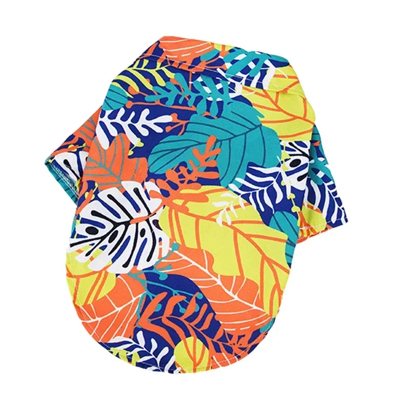 Camisetas havaianas estilo praia para cães, roupas finas e respiráveis de verão para cães pequenos, filhotes, colete para gatos, chihuahua, yorkies, poodle