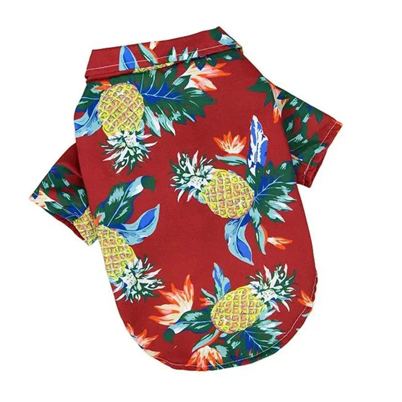 Camisetas havaianas estilo praia para cães, roupas finas e respiráveis de verão para cães pequenos, filhotes, colete para gatos, chihuahua, yorkies, poodle
