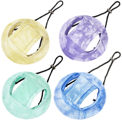 Chapéu para animais de estimação com furos para orelhas, chapéu fofo para cães e gatos, boné de beisebol colorido ajustável para cães pequenos e médios, suprimentos para animais de estimação