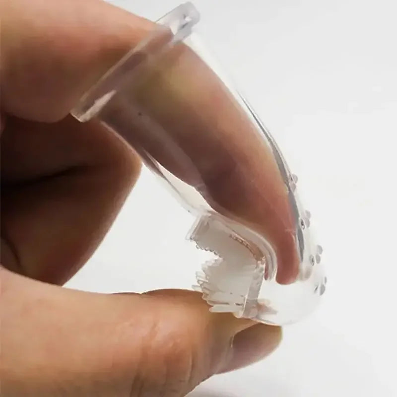 Escova de dentes super macia para animais de estimação, escova de dedo para cachorro, mau hálito, tártaro, ferramenta para cuidados com os dentes, limpeza de cães e gatos, gel de sílica, suprimentos para animais de estimação