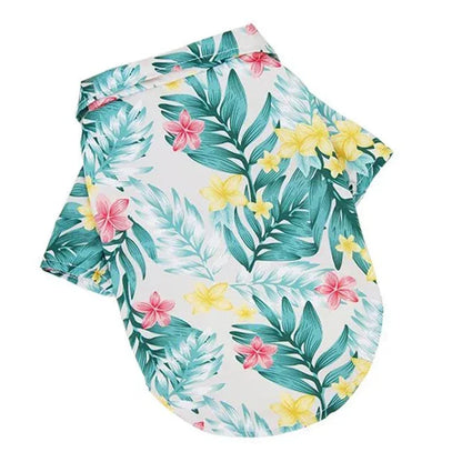 Camisetas havaianas estilo praia para cães, roupas finas e respiráveis de verão para cães pequenos, filhotes, colete para gatos, chihuahua, yorkies, poodle