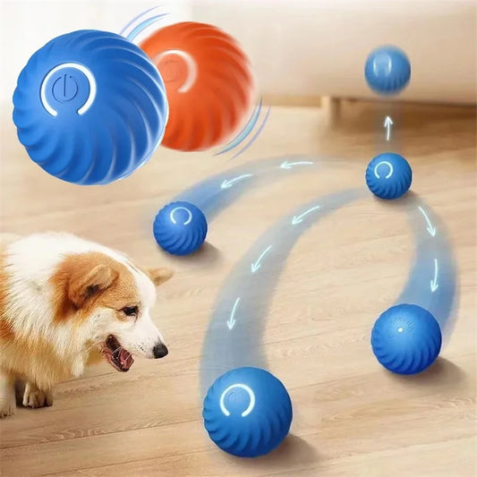 Bola de brinquedo inteligente para cachorro, brinquedo eletrônico interativo para animais de estimação, bola móvel com USB, movimento automático, quicando para filhotes, presente de aniversário, produtos para gatos