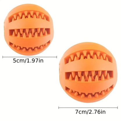 Bola de brinquedo para cachorro, bola de brinquedo não tóxica resistente a mordidas para cães de estimação, filhotes de gatos, alimentador de comida para animais de estimação, bola de mastigação para limpeza dos dentes