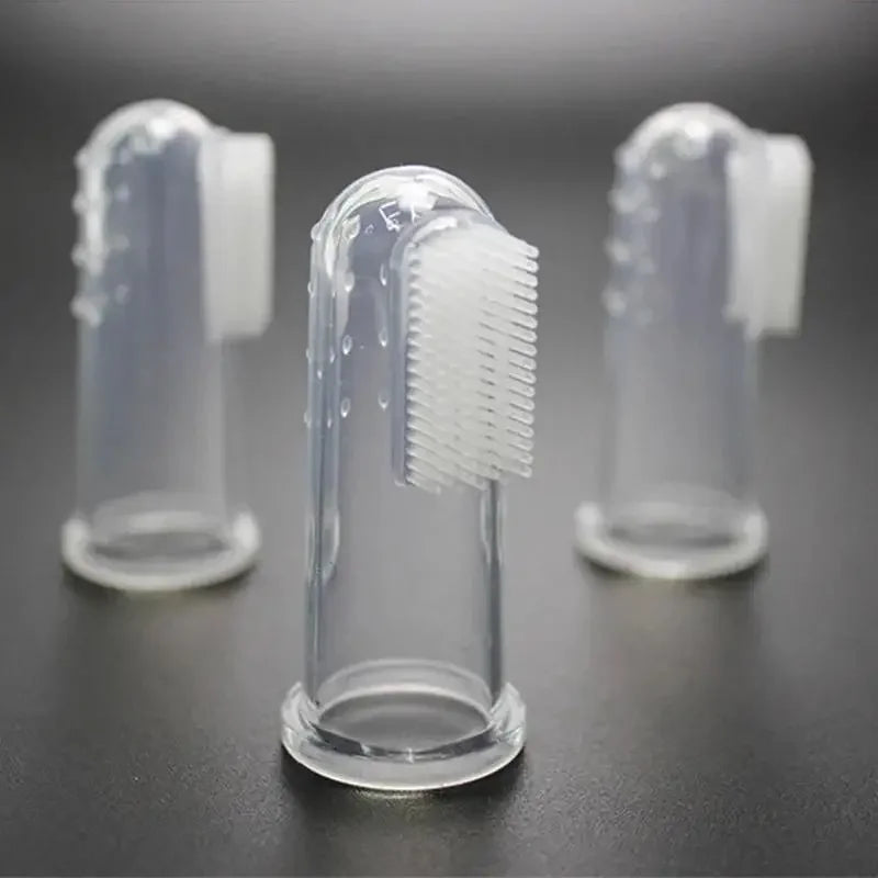Escova de dentes super macia para animais de estimação, escova de dedo para cachorro, mau hálito, tártaro, ferramenta para cuidados com os dentes, limpeza de cães e gatos, gel de sílica, suprimentos para animais de estimação