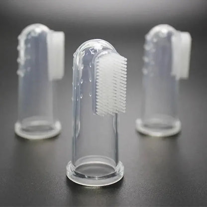 Escova de dentes super macia para animais de estimação, escova de dedo para cachorro, mau hálito, tártaro, ferramenta para cuidados com os dentes, limpeza de cães e gatos, gel de sílica, suprimentos para animais de estimação