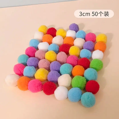 OUWO Pet Toy Gun 100PCS Bola de Pelúcia com 1PCS Pistola de Tiro Brinquedos para Gatos Suprimentos Interativos para Gatinhos Gatos de Interior Brincadeira Automática