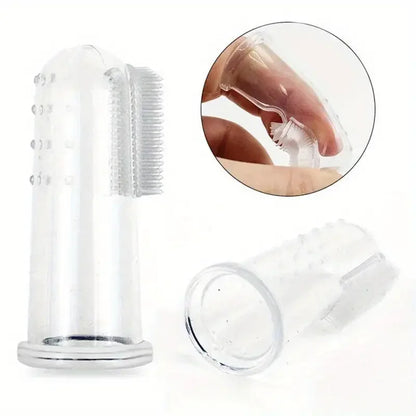 Escova de dentes super macia para animais de estimação, escova de dedo para cachorro, mau hálito, tártaro, ferramenta para cuidados com os dentes, limpeza de cães e gatos, gel de sílica, suprimentos para animais de estimação
