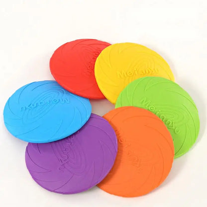 Disco voador resistente a mordidas OUZEY para cães, brinquedos multifuncionais para treinamento de filhotes, jogo interativo ao ar livre, produtos para cães de estimação