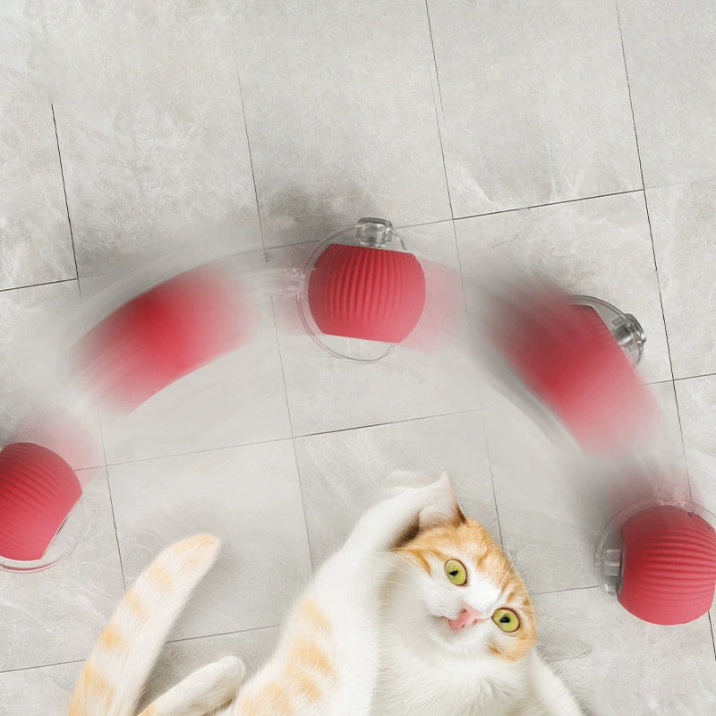 Bola de brinquedo interativa para gatos, bola rolante automática com cauda, brinquedo interativo inteligente recarregável para animais de estimação, rato inteligente para gatos