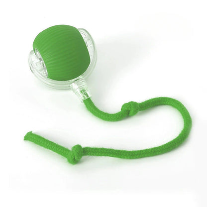 Bola de brinquedo interativa para gatos, bola rolante automática com cauda, brinquedo interativo inteligente recarregável para animais de estimação, rato inteligente para gatos