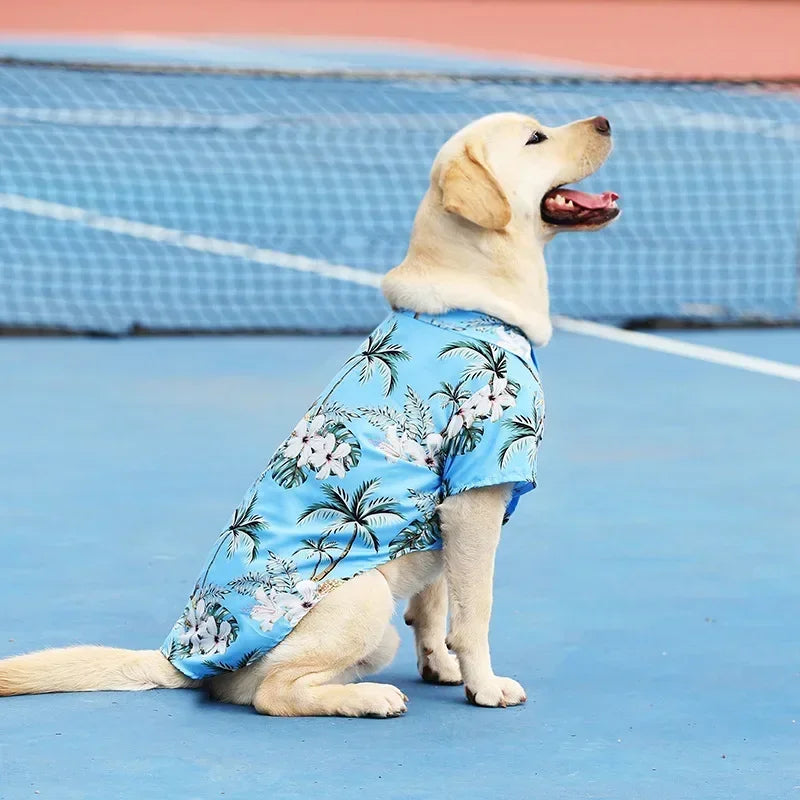 Camisetas havaianas estilo praia para cães, roupas finas e respiráveis de verão para cães pequenos, filhotes, colete para gatos, chihuahua, yorkies, poodle