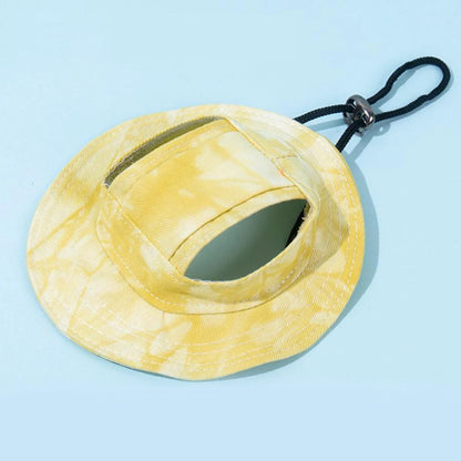 Chapéu para animais de estimação com furos para orelhas, chapéu fofo para cães e gatos, boné de beisebol colorido ajustável para cães pequenos e médios, suprimentos para animais de estimação