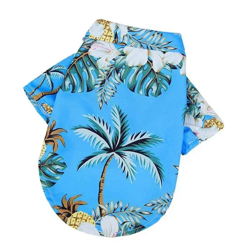Camisetas havaianas estilo praia para cães, roupas finas e respiráveis de verão para cães pequenos, filhotes, colete para gatos, chihuahua, yorkies, poodle