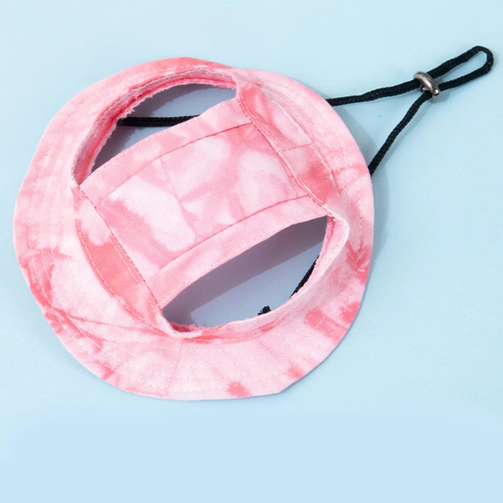 Chapéu para animais de estimação com furos para orelhas, chapéu fofo para cães e gatos, boné de beisebol colorido ajustável para cães pequenos e médios, suprimentos para animais de estimação