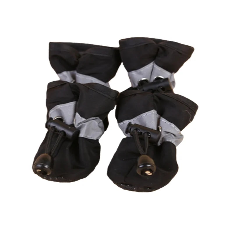 4 pçs/set Sapatos impermeáveis para cães de estimação Botas de chuva antiderrapantes Calçados para cães de gatos pequenos Filhotes de cachorro Botas para animais de estimação Acessórios para patas de animais de estimação