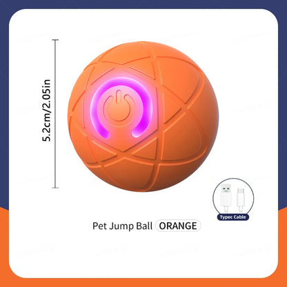 Bola de brinquedo inteligente para cachorro, brinquedo eletrônico interativo para animais de estimação, bola móvel com USB, movimento automático, quicando para filhotes, presente de aniversário, produtos para gatos