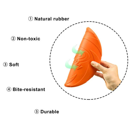 Disco voador resistente a mordidas OUZEY para cães, brinquedos multifuncionais para treinamento de filhotes, jogo interativo ao ar livre, produtos para cães de estimação