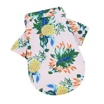 Camisetas havaianas estilo praia para cães, roupas finas e respiráveis de verão para cães pequenos, filhotes, colete para gatos, chihuahua, yorkies, poodle
