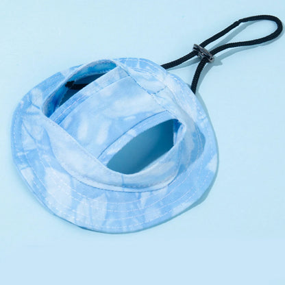 Chapéu para animais de estimação com furos para orelhas, chapéu fofo para cães e gatos, boné de beisebol colorido ajustável para cães pequenos e médios, suprimentos para animais de estimação