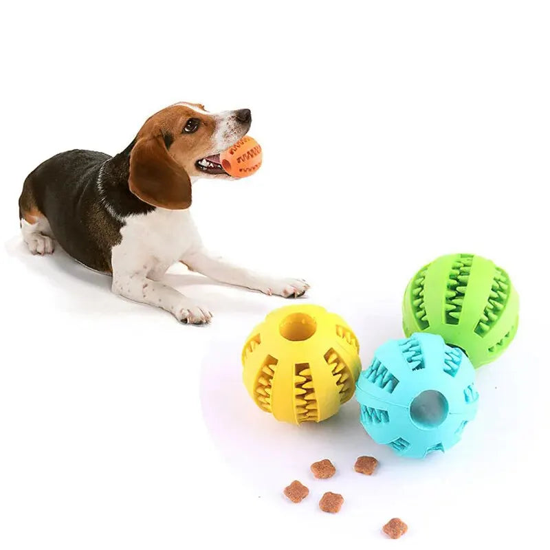 Bola de brinquedo para cachorro, bola de brinquedo não tóxica resistente a mordidas para cães de estimação, filhotes de gatos, alimentador de comida para animais de estimação, bola de mastigação para limpeza dos dentes