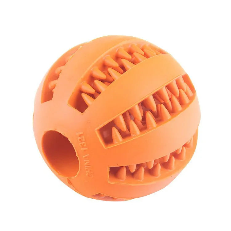 Bola de brinquedo para cachorro, bola de brinquedo não tóxica resistente a mordidas para cães de estimação, filhotes de gatos, alimentador de comida para animais de estimação, bola de mastigação para limpeza dos dentes