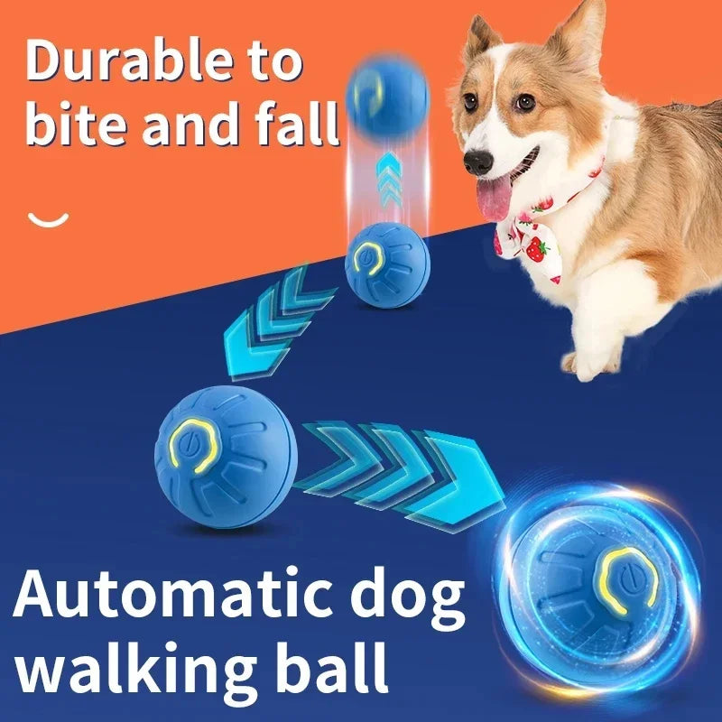 Bola de brinquedo inteligente para cachorro, brinquedo eletrônico interativo para animais de estimação, bola móvel com USB, movimento automático, quicando para filhotes, presente de aniversário, produtos para gatos