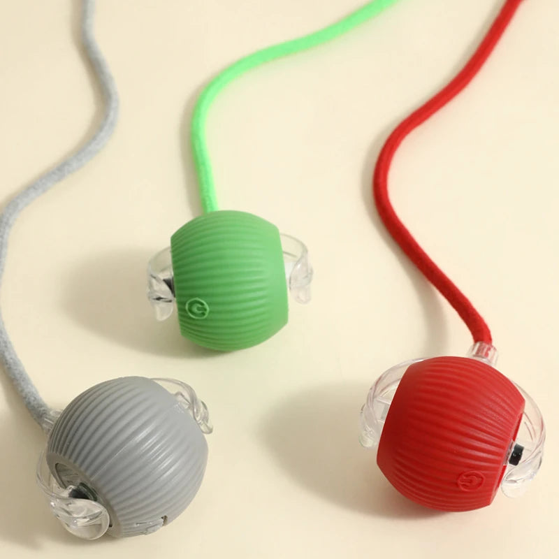 Bola de brinquedo interativa para gatos, bola rolante automática com cauda, brinquedo interativo inteligente recarregável para animais de estimação, rato inteligente para gatos