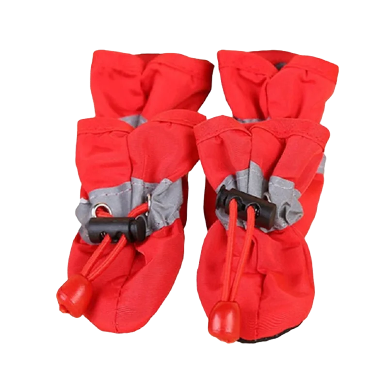 4 pçs/set Sapatos impermeáveis para cães de estimação Botas de chuva antiderrapantes Calçados para cães de gatos pequenos Filhotes de cachorro Botas para animais de estimação Acessórios para patas de animais de estimação