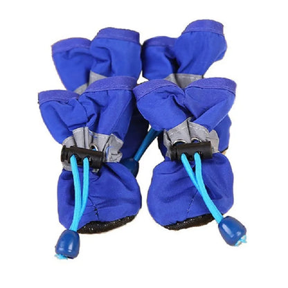 4 pçs/set Sapatos impermeáveis para cães de estimação Botas de chuva antiderrapantes Calçados para cães de gatos pequenos Filhotes de cachorro Botas para animais de estimação Acessórios para patas de animais de estimação