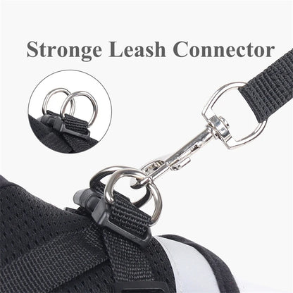 Conjunto de arnês e guia ajustável para cães e gatos, colete, coleira, filhotes, gatinhos, coleira e acessórios para animais de estimação