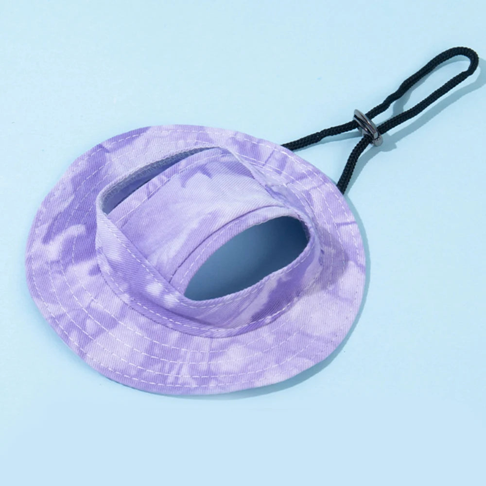 Chapéu para animais de estimação com furos para orelhas, chapéu fofo para cães e gatos, boné de beisebol colorido ajustável para cães pequenos e médios, suprimentos para animais de estimação