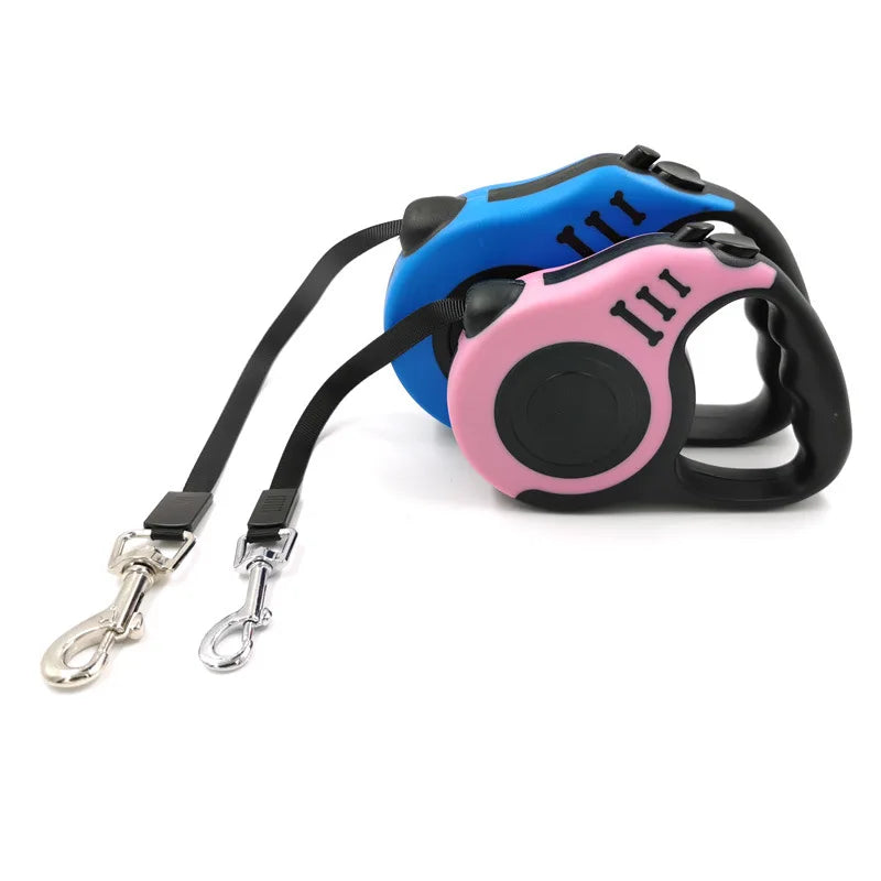Coleira retrátil para cães de 3 metros e 5 metros, coleira para animais de estimação, corda de tração, cinto automático flexível para cães pequenos, médios e grandes
