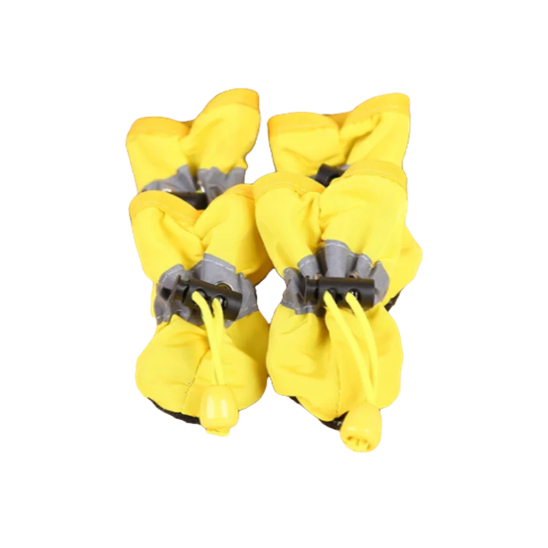4 pçs/set Sapatos impermeáveis para cães de estimação Botas de chuva antiderrapantes Calçados para cães de gatos pequenos Filhotes de cachorro Botas para animais de estimação Acessórios para patas de animais de estimação