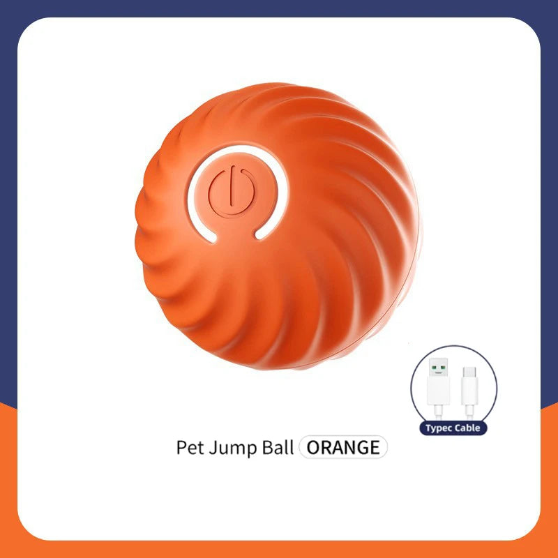 Bola de brinquedo inteligente para cachorro, brinquedo eletrônico interativo para animais de estimação, bola móvel com USB, movimento automático, quicando para filhotes, presente de aniversário, produtos para gatos