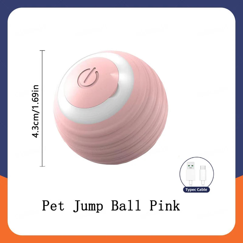 Bola de brinquedo inteligente para cachorro, brinquedo eletrônico interativo para animais de estimação, bola móvel com USB, movimento automático, quicando para filhotes, presente de aniversário, produtos para gatos