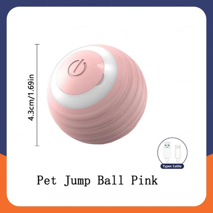 Bola de brinquedo inteligente para cachorro, brinquedo eletrônico interativo para animais de estimação, bola móvel com USB, movimento automático, quicando para filhotes, presente de aniversário, produtos para gatos