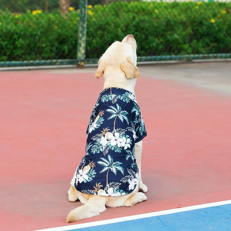 Camisetas havaianas estilo praia para cães, roupas finas e respiráveis de verão para cães pequenos, filhotes, colete para gatos, chihuahua, yorkies, poodle